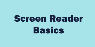 Screen Reader Basic October 2